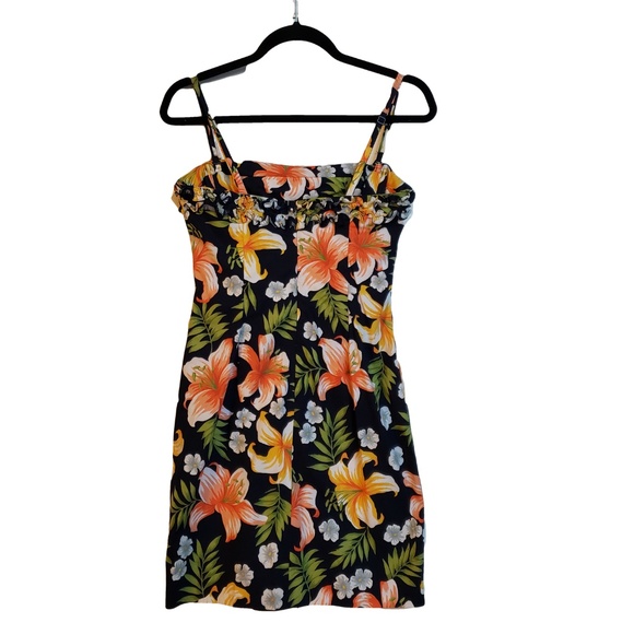 RALPH Ralph Lauren Navy Tropical Floral Dress 6 - Picture 2 of 4